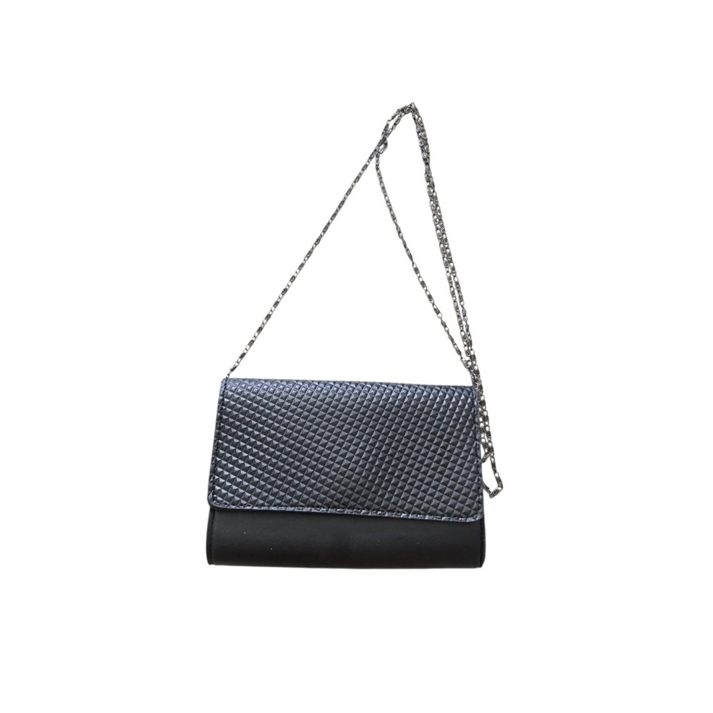 Neiman Marcus Black Evening Bag Studded Chain Strap Clutch Purse Cocktail Party - Picture 1 of 9